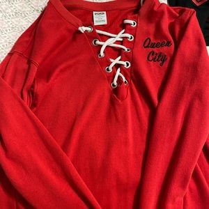 Pink university of Cincinnati crew neck